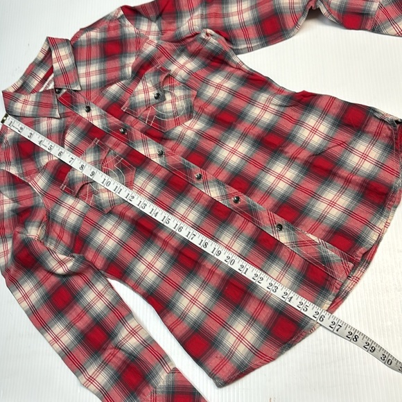 True Religion Women’s Western Plaid Flannel Shirt. Sz M - Picture 13 of 13